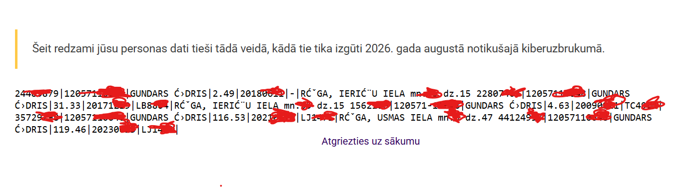 CSDD kiberuzbrukumā noplūduši aptuveni 1,2 miljonu klientu dati: ko patiesībā ieguva uzbrucēji un kādas ir cilvēku tiesības?